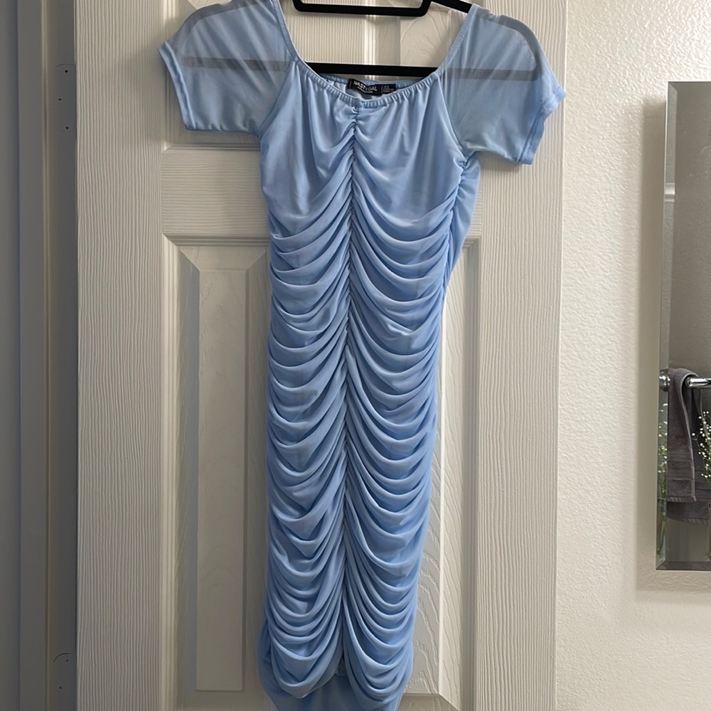 Light blue cocktail dress